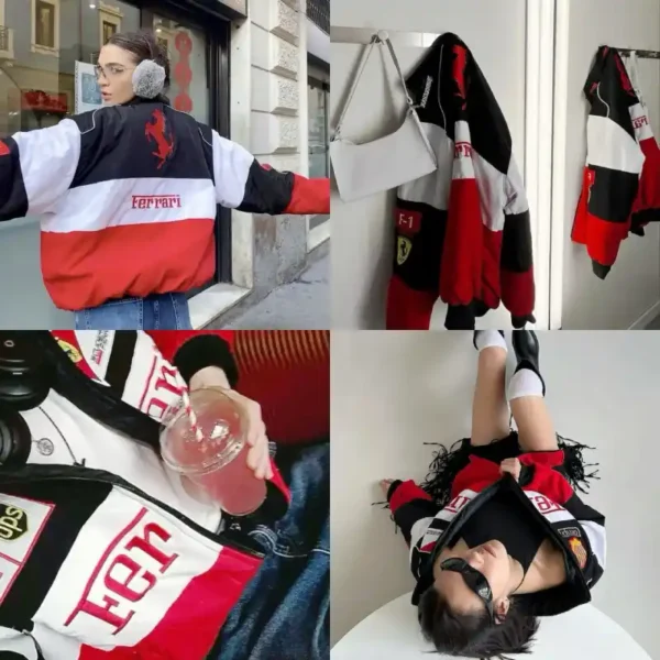 Vintage Racing f1 Jacket White - Image 4
