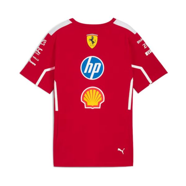 F1 2025 Team Red T-Shirt White Line - Image 2