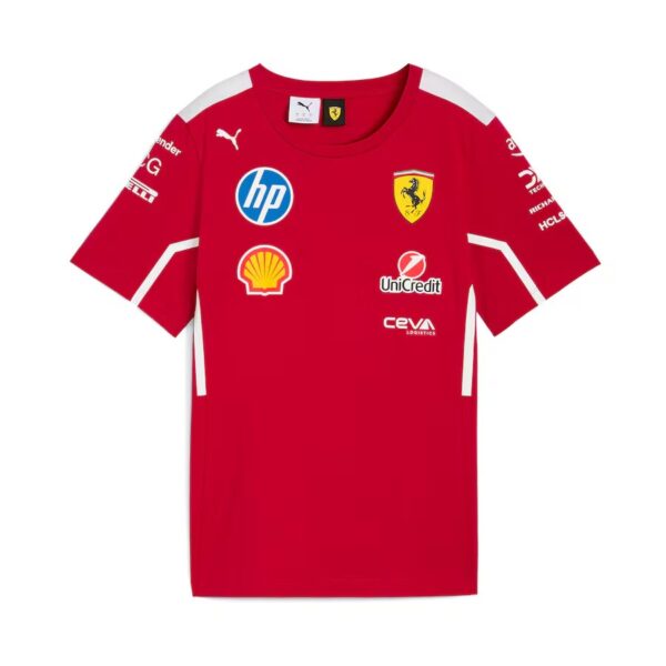 F1 2025 Team Red T-Shirt White Line