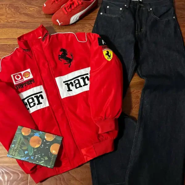 Vintage Racing f1 Jacket Red White - Image 6