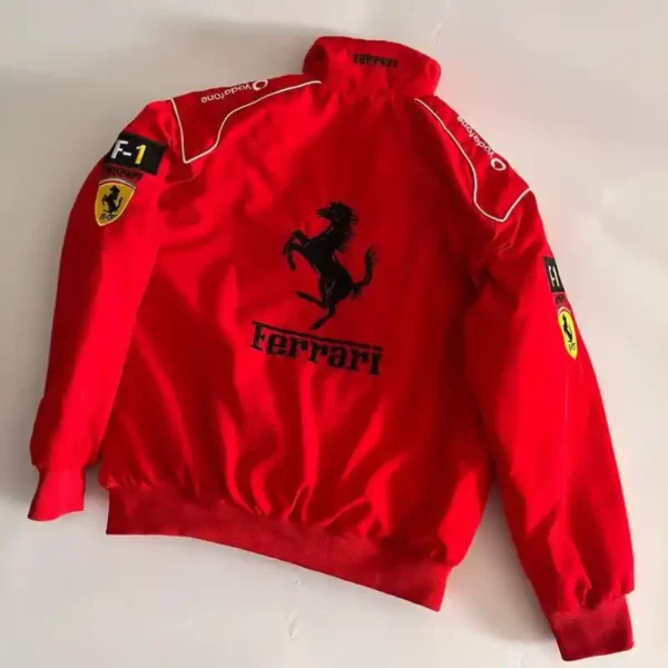 Vintage Racing f1 Jacket Red White - Image 2