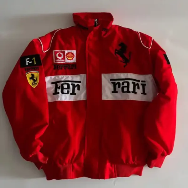 Vintage Racing f1 Jacket Red White - Image 4