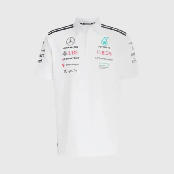 2025 AMG F1 Driver Polo Shirt White